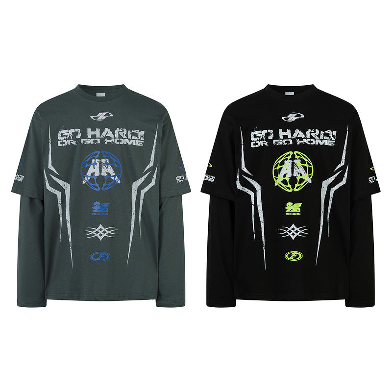 Fashion Personalized Men's Clothing American Retro Top