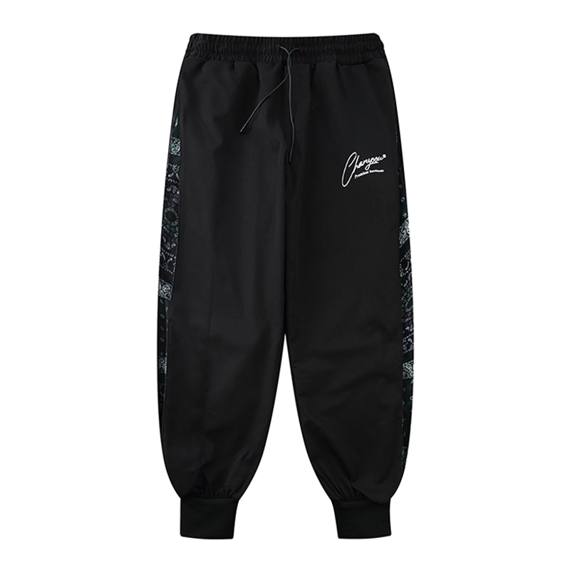 Stitching Elastic Waist Sports Casual Pants For Men And Women Loose All-Match Trendy Pants