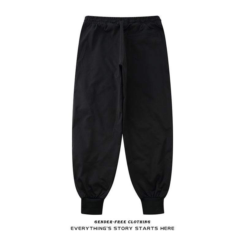 Stitching Elastic Waist Sports Casual Pants For Men And Women Loose All-Match Trendy Pants