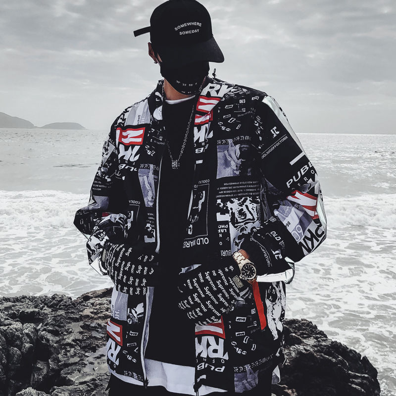 Windbreaker Hip Hop Korean Hooded
