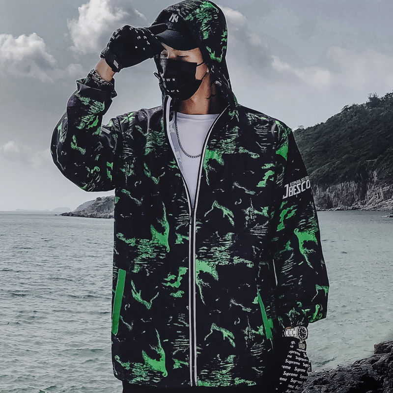 Windbreaker Hip Hop Korean Hooded