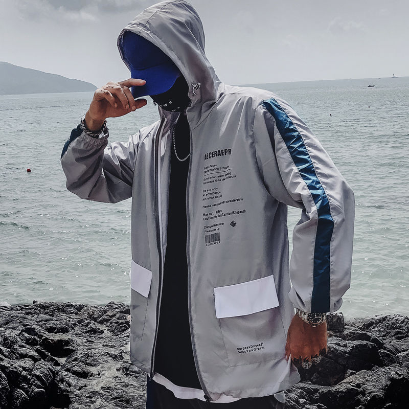 Windbreaker Hip Hop Korean Hooded