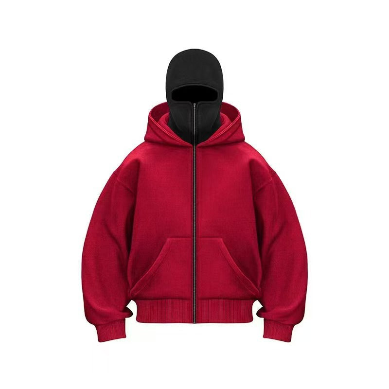 New European And American Autumn Spring Hooded Loose Cardigan Baseball Uniform Men