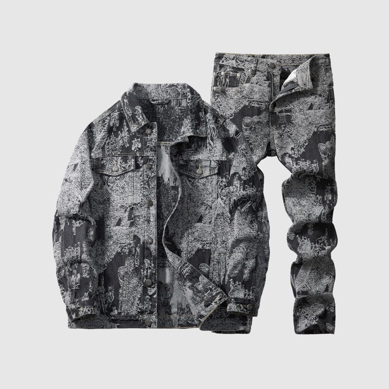Mens Sophisticated Embossed Denim Jacket For Spring And Autumn In A Casual American Style