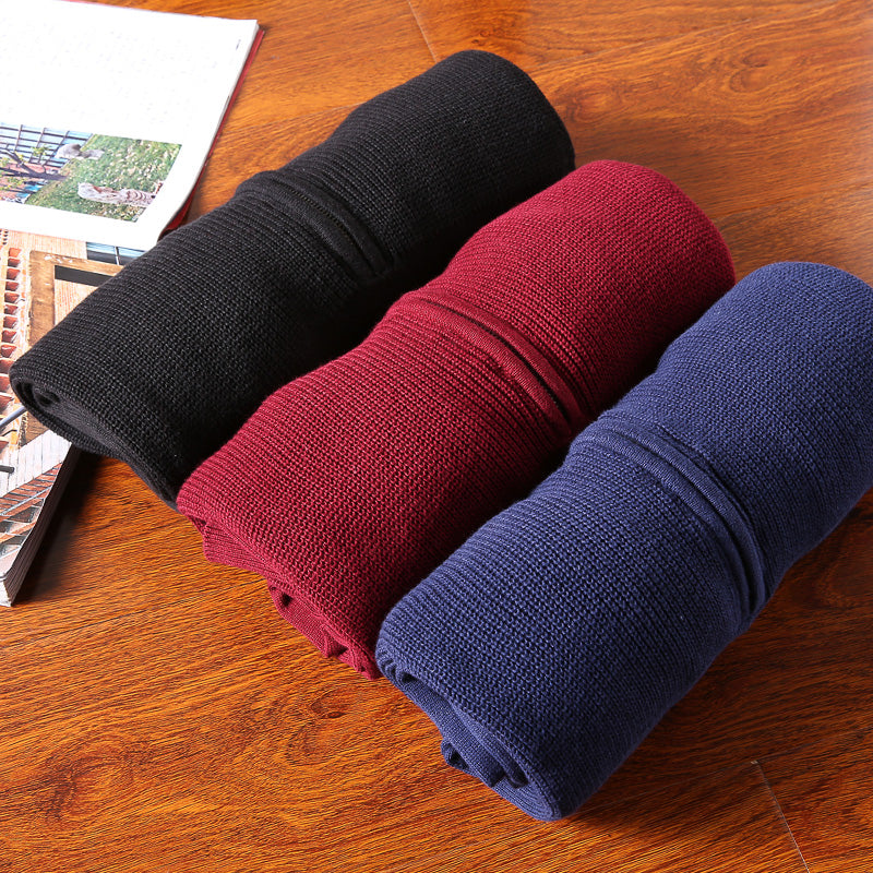 Fall half zip collar sweater men