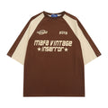 Letter Patchwork Short-sleeved T-shirt Men