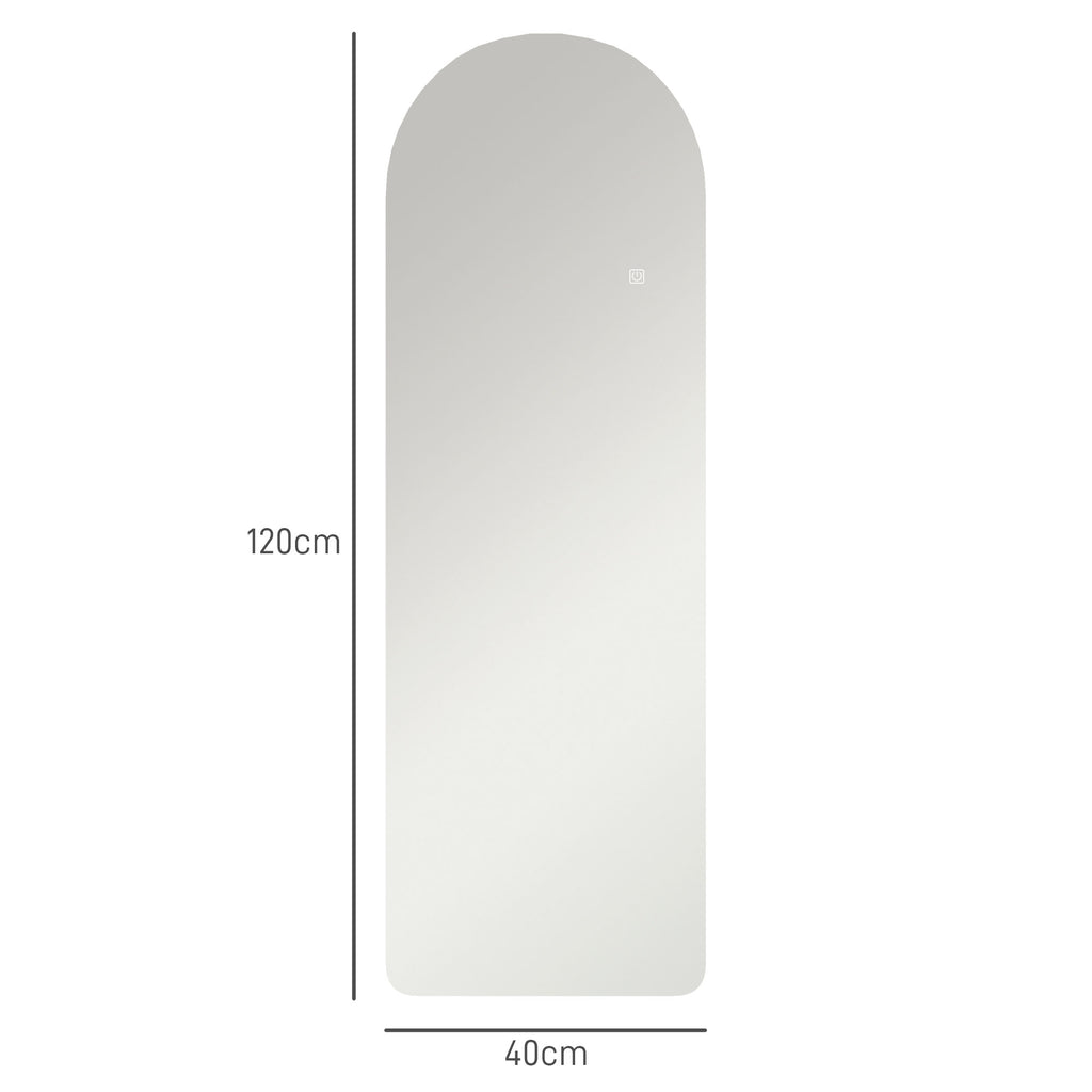 120 X 40cm Arch Mirror, With LED Lights
