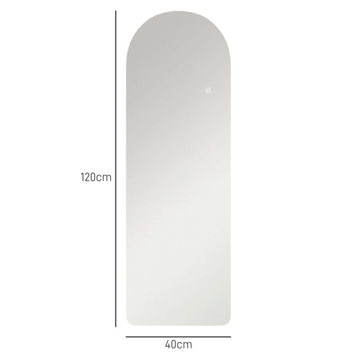 120 X 40cm Arch Mirror, With LED Lights