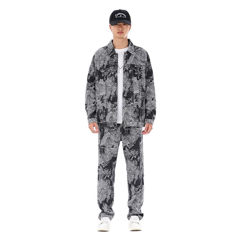 Mens Sophisticated Embossed Denim Jacket For Spring And Autumn In A Casual American Style