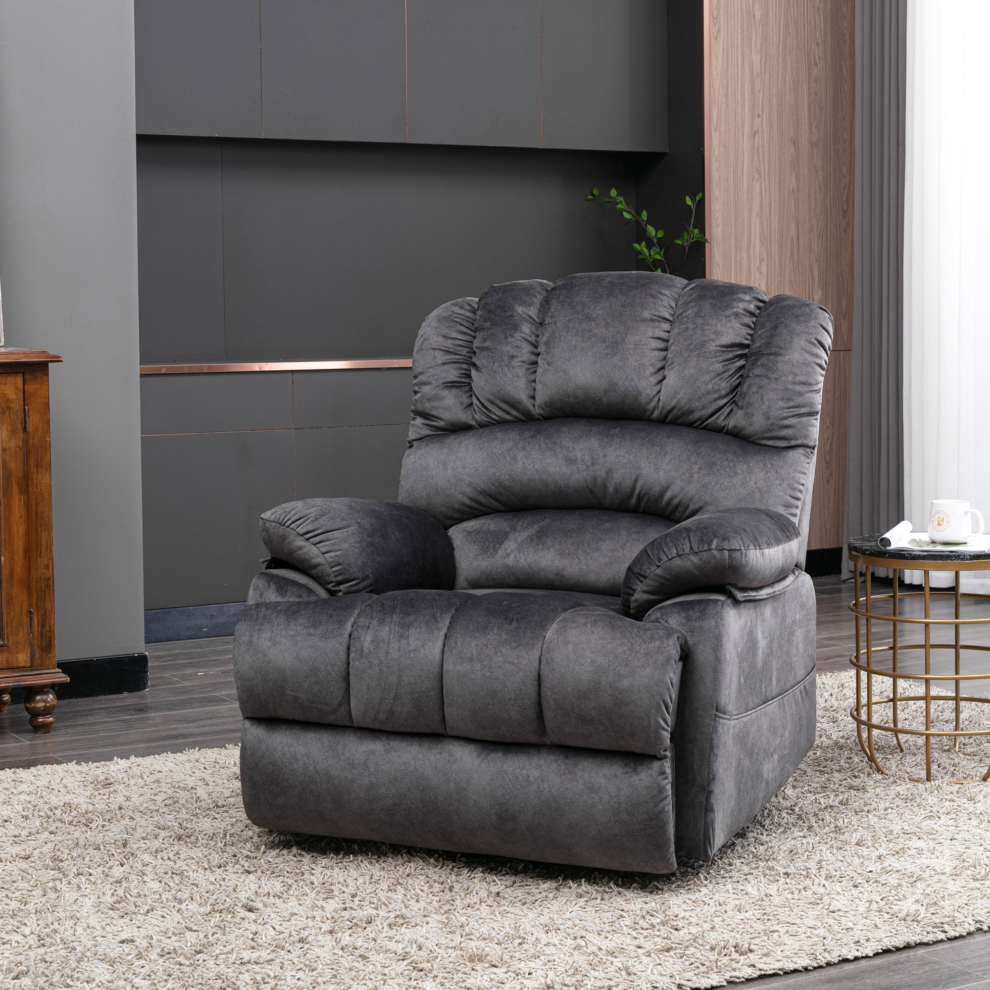 Electric Power Lift Recliner Chair Sofa With Massage And Heat For Elderly, 2 Side Pockets, USB Ports