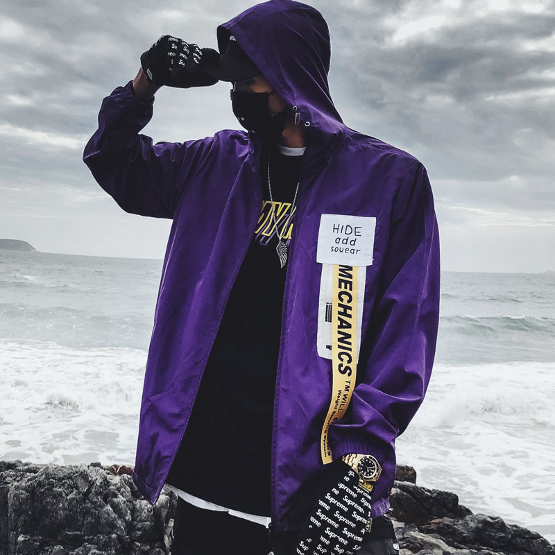 Windbreaker Hip Hop Korean Hooded