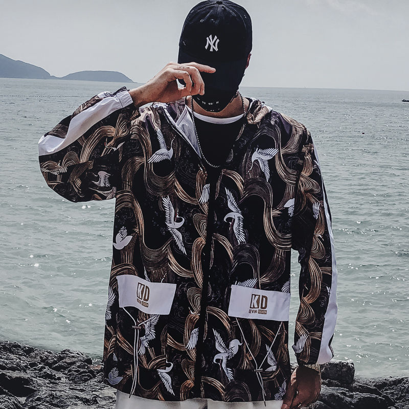 Windbreaker Hip Hop Korean Hooded