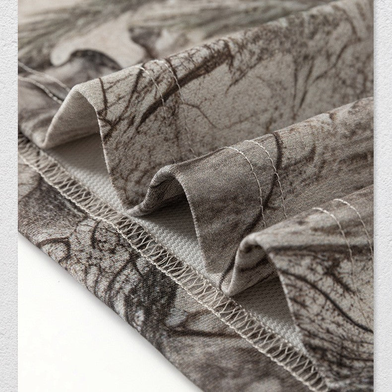 Camouflage Drop-shoulder T-shirt Loose And Casual