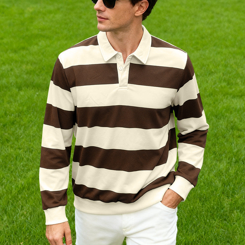 Preppy American Style With A Casual Striped Design