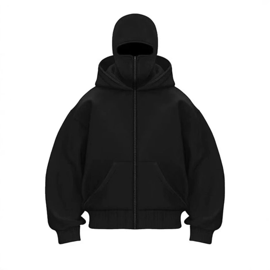 New European And American Autumn Spring Hooded Loose Cardigan Baseball Uniform Men