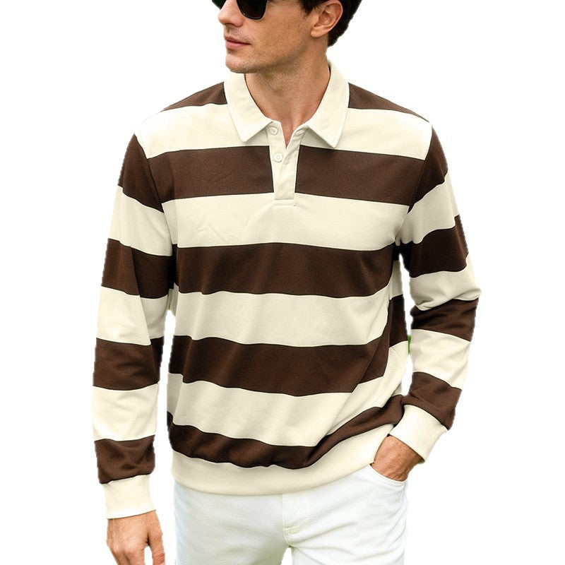 Preppy American Style With A Casual Striped Design