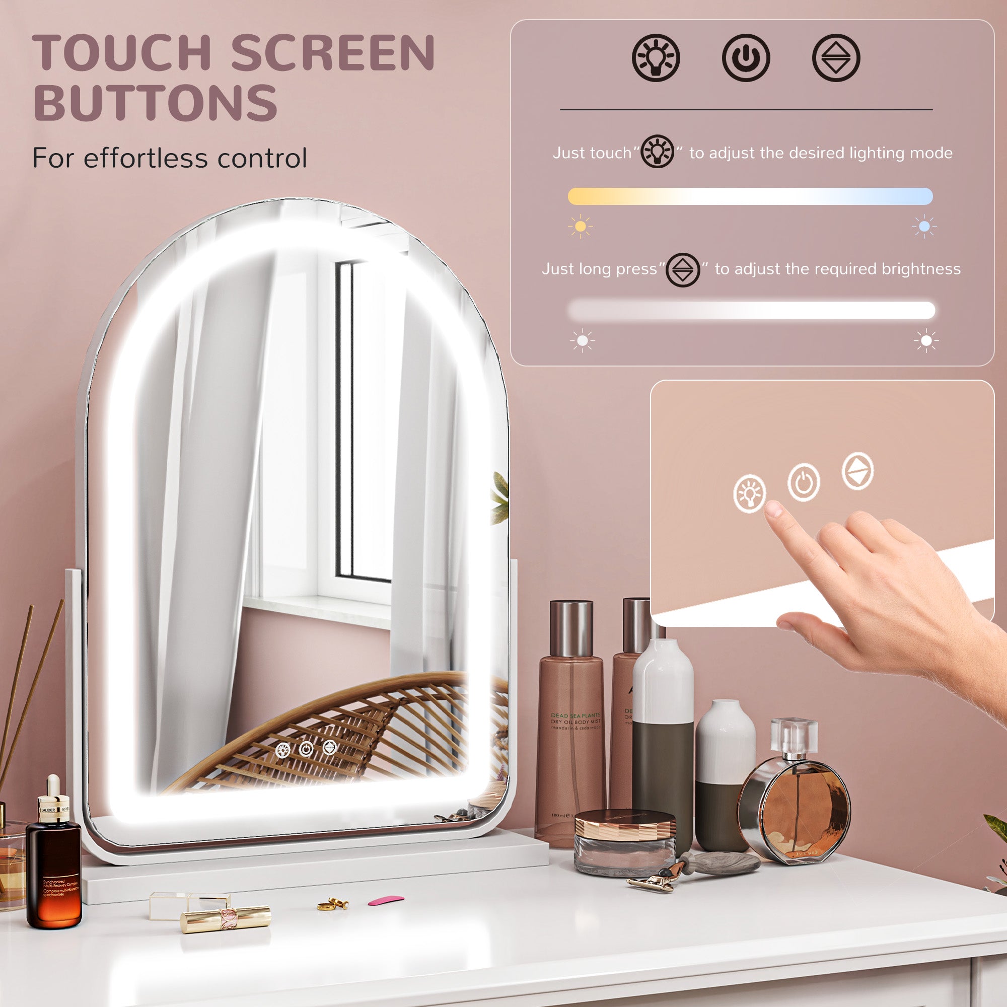 43 X 59cm LED Vanity Mirror - White