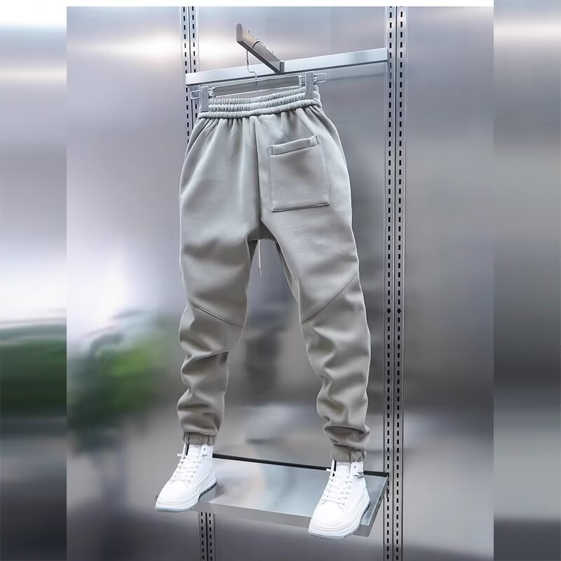 Trendy Mens Spring Solid-Color Casual Sweatpants
