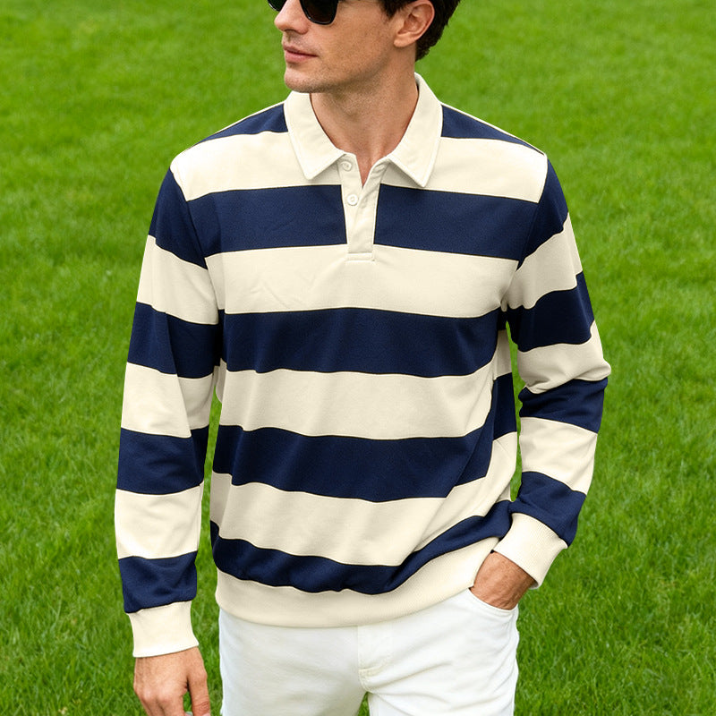 Preppy American Style With A Casual Striped Design