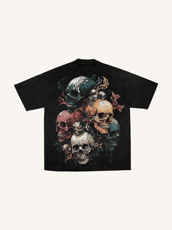 Mens Round-neck Printed Short-sleeve T-shirt