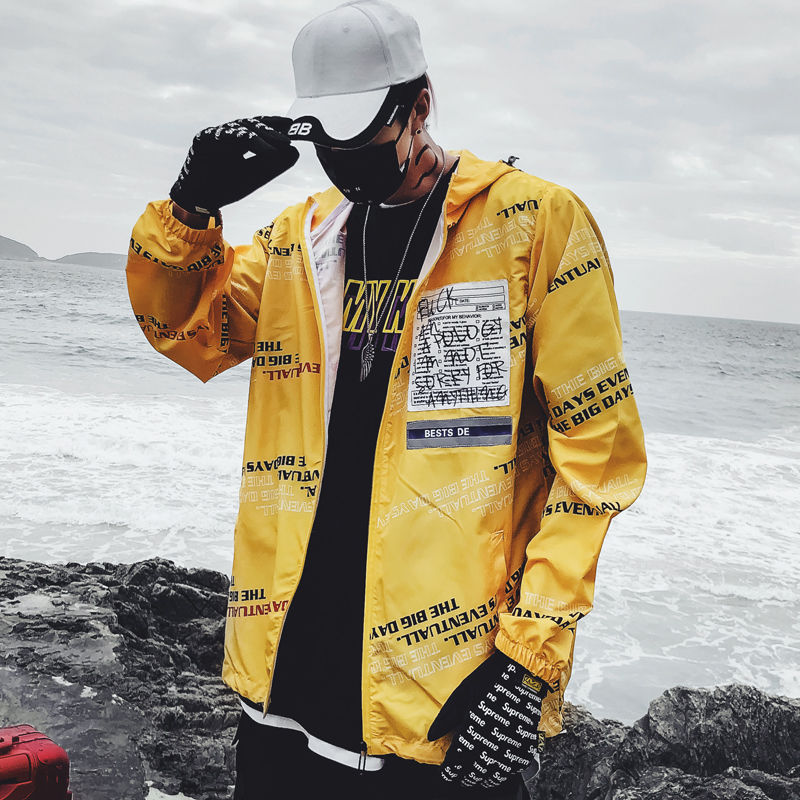 Windbreaker Hip Hop Korean Hooded