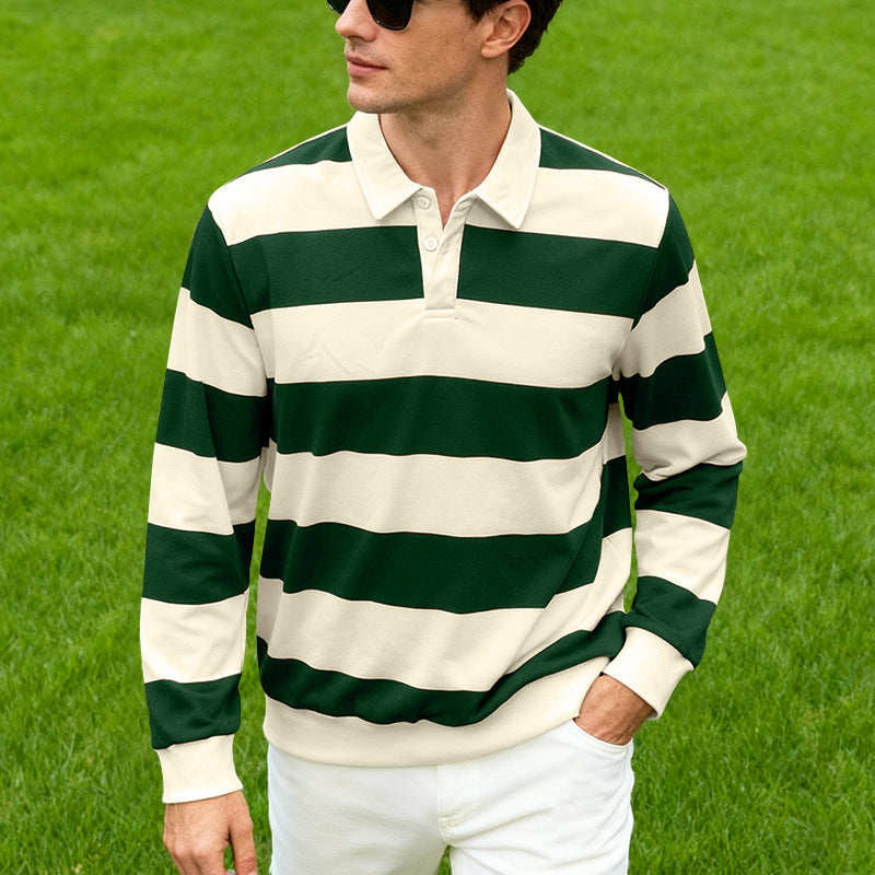 Preppy American Style With A Casual Striped Design