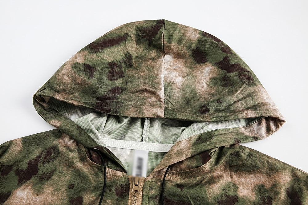 Bape Hooded Camouflage Sun Protection Clothing For Men
