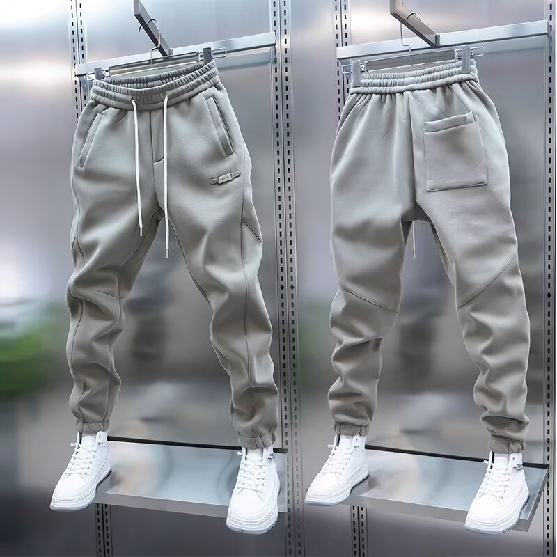 Trendy Mens Spring Solid-Color Casual Sweatpants