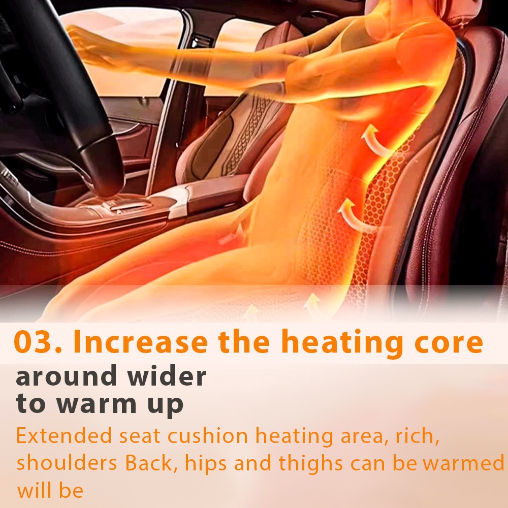 12 24V Heated Car Seat Cover Cushion Universal Heater Warmer Cold Winter Pad UK