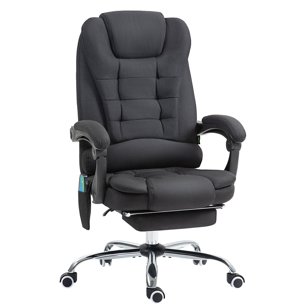 Vinsetto Six-Point Massage And Heated Office Chair - Black
