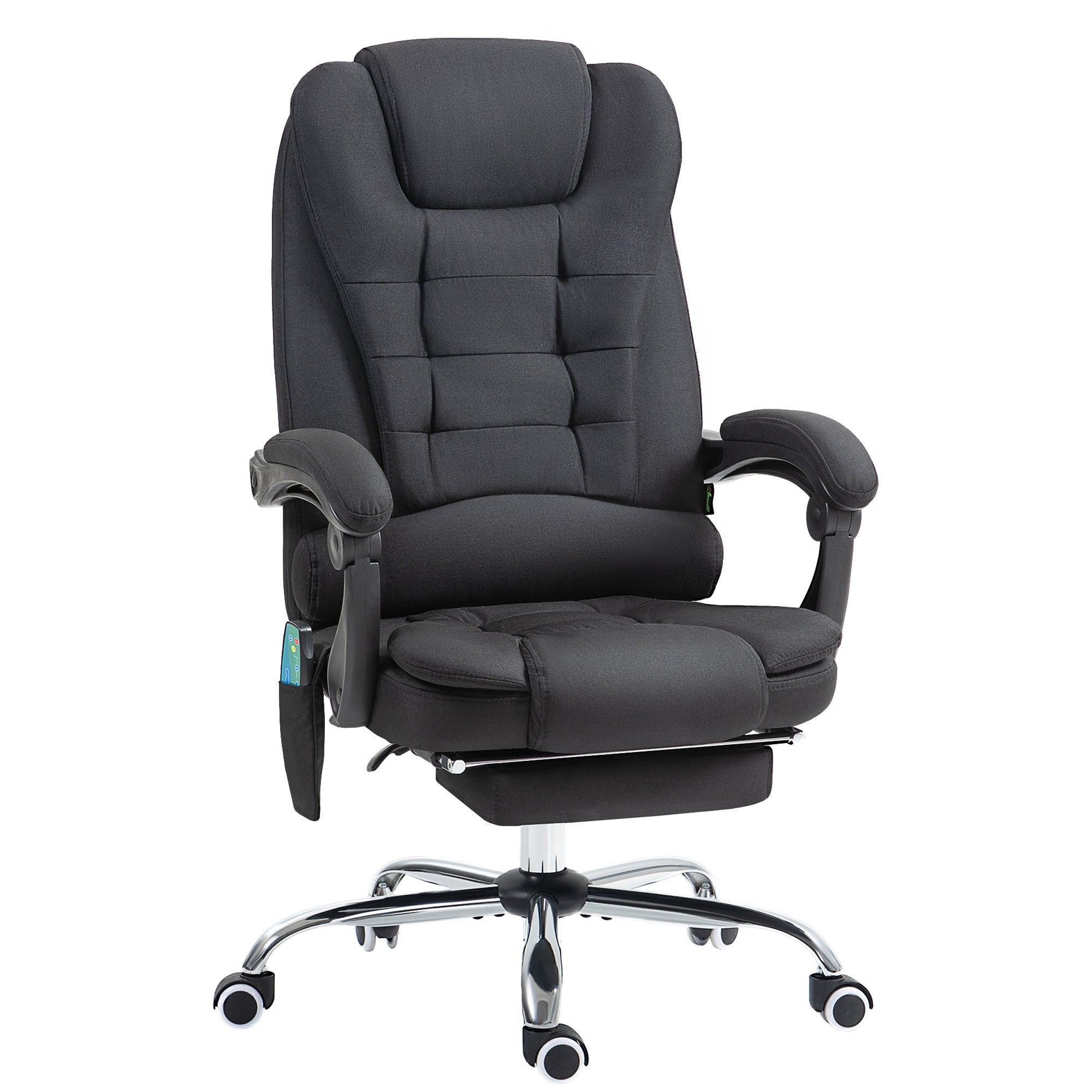 Vinsetto Six-Point Massage And Heated Office Chair - Black