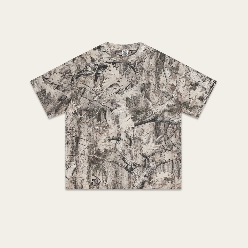 Camouflage Drop-shoulder T-shirt Loose And Casual