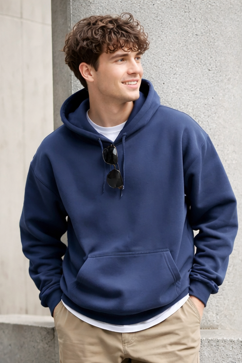 Premium Essential Navy Hoodie