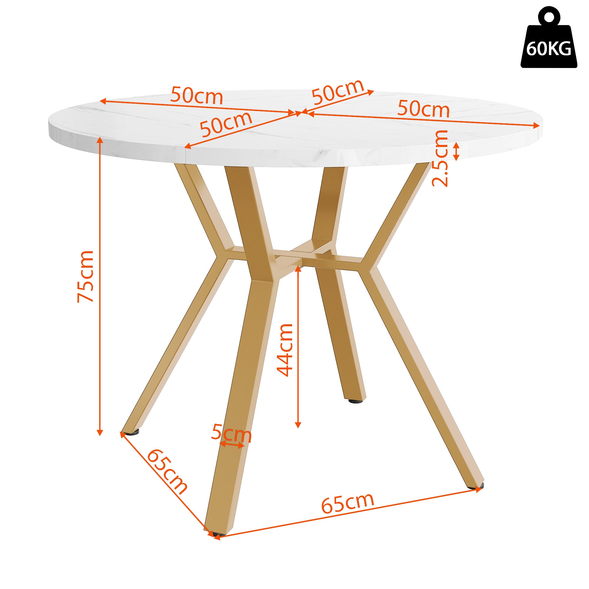 Dining Table Set, Dining Table And Chair Set  5-piece , Modern, Simple Round Marble Dining Table And Chair Set, Gold-coloured Metal Table Legs   4 Ergonomic Velvet Chairs, Black Dining Chairs