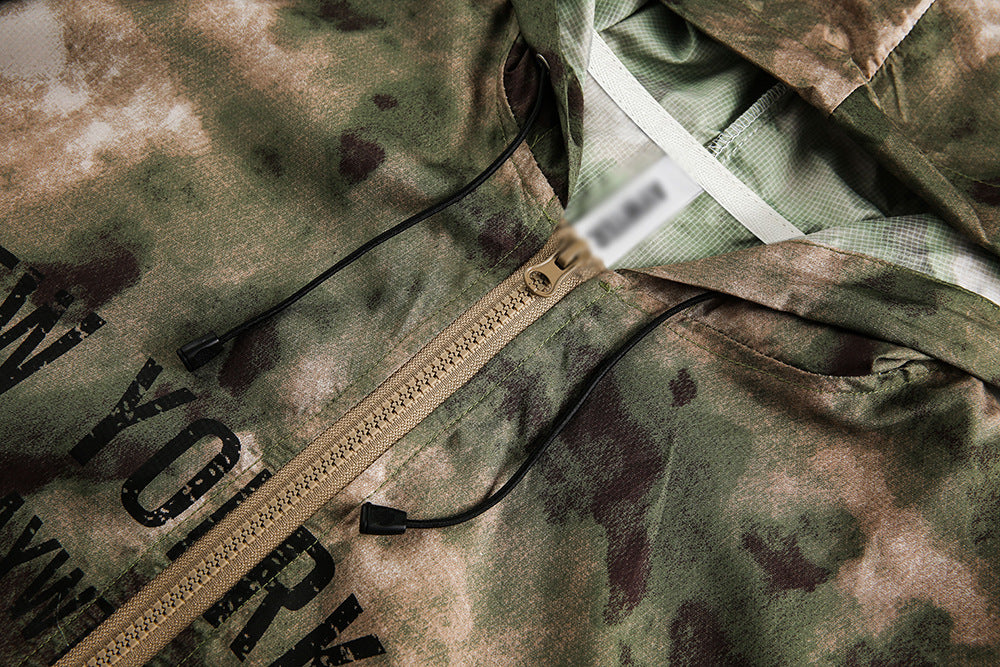 Bape Hooded Camouflage Sun Protection Clothing For Men