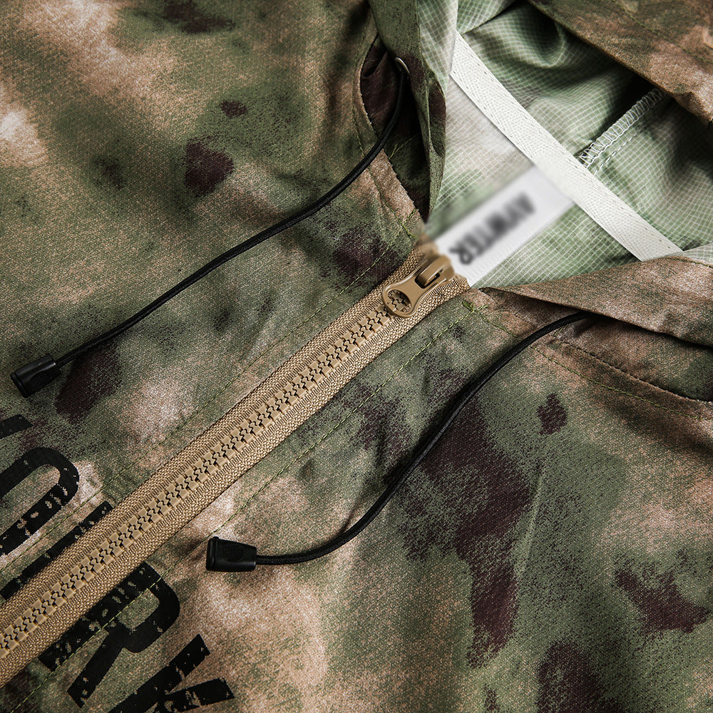 Bape Hooded Camouflage Sun Protection Clothing For Men