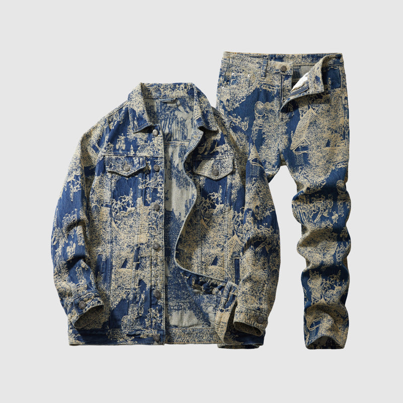 Mens Sophisticated Embossed Denim Jacket For Spring And Autumn In A Casual American Style