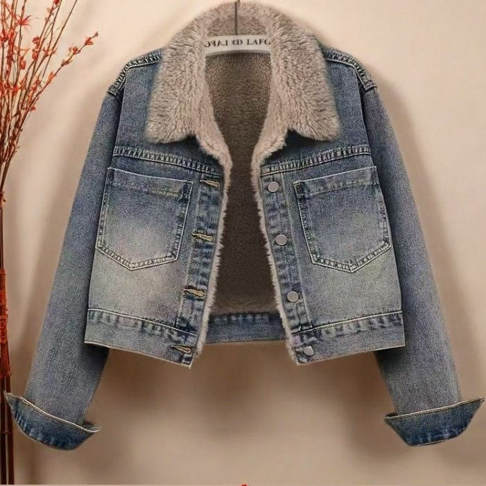 Women's Retro Short Loose Casual All-Match Denim Jacket