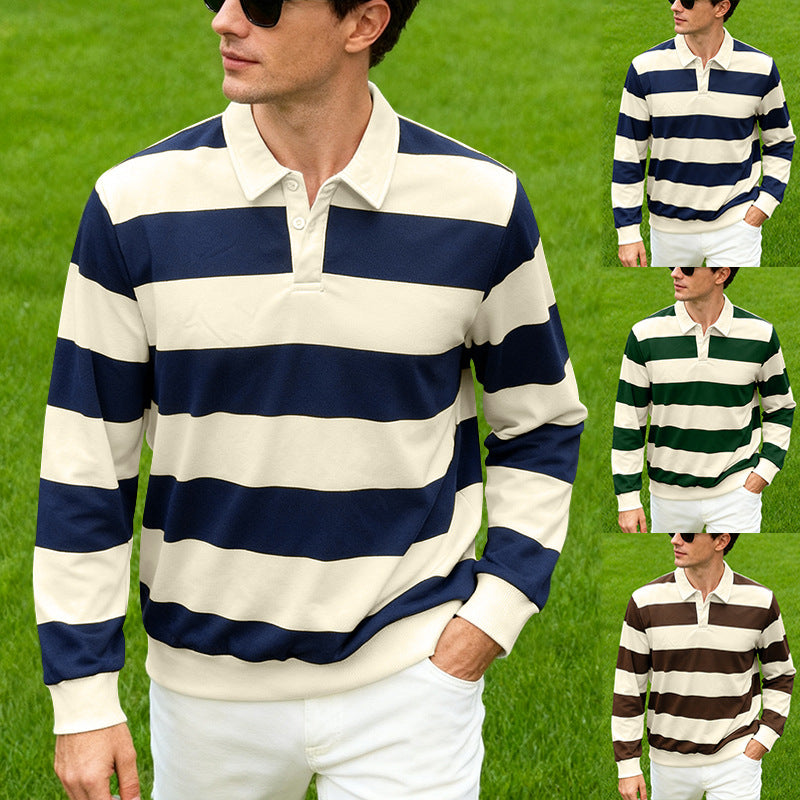 Preppy American Style With A Casual Striped Design