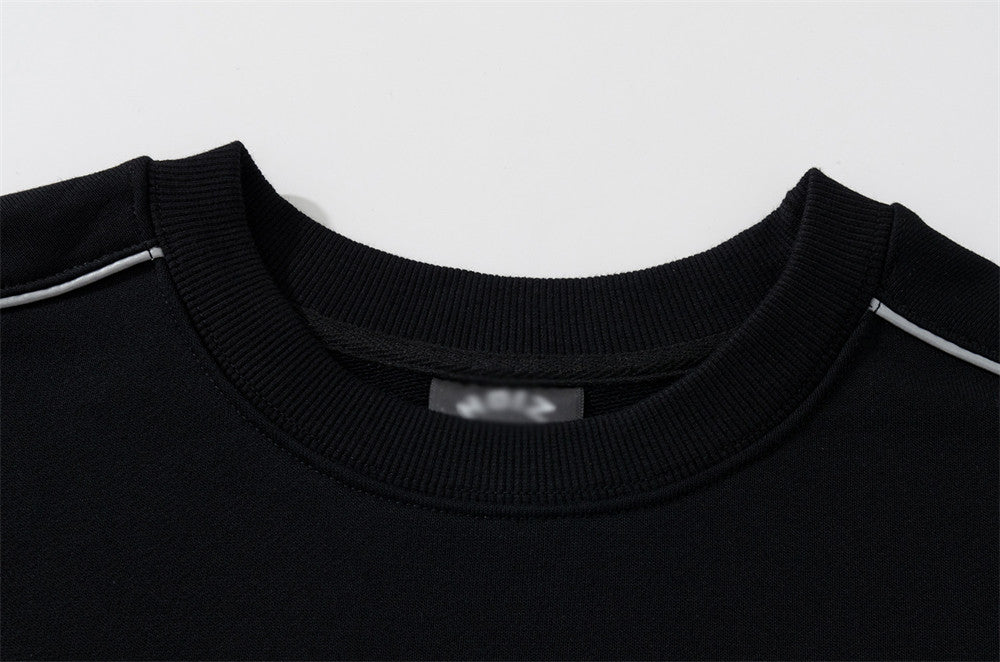 Dark Letters Printed Crew Neck Sweatshirt Men