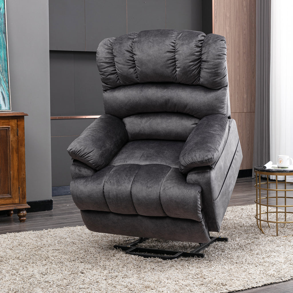 Electric Power Lift Recliner Chair Sofa With Massage And Heat For Elderly, 2 Side Pockets, USB Ports