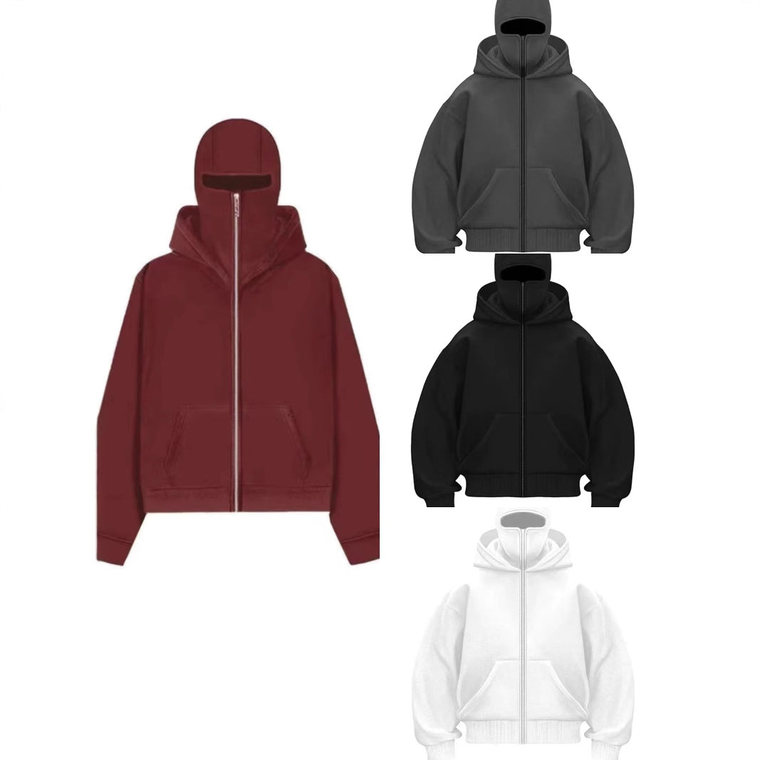 New European And American Autumn Spring Hooded Loose Cardigan Baseball Uniform Men