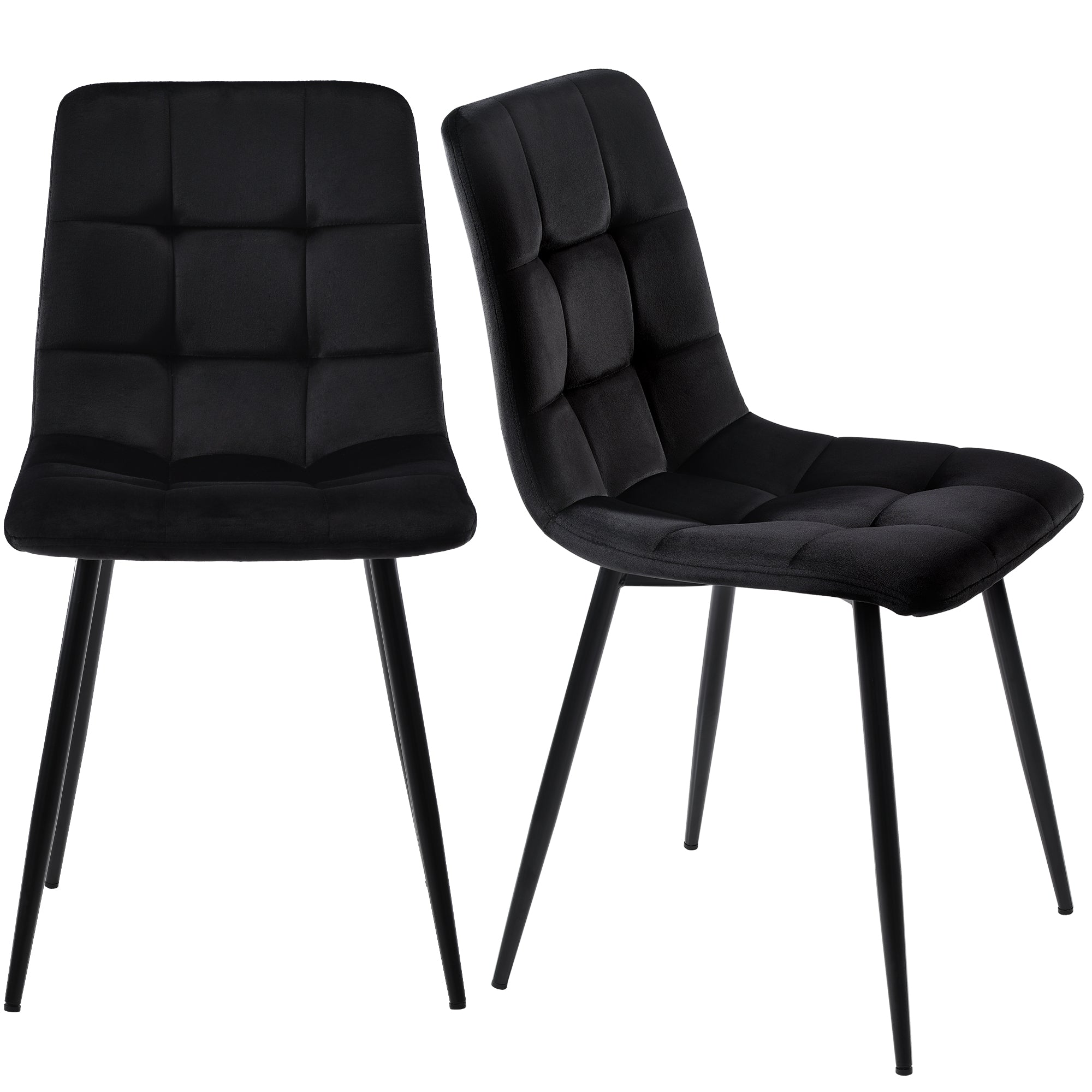 117x68cm Dining Table With 4 Chairs Set, Rectangular Dining Table Modern Kitchen Table Set,Dining Room Chair Black Velvet Kitchen Chair,Black Table Legs