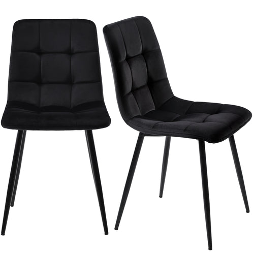 117x68cm Dining Table With 4 Chairs Set, Rectangular Dining Table Modern Kitchen Table Set,Dining Room Chair Black Velvet Kitchen Chair,Black Table Legs
