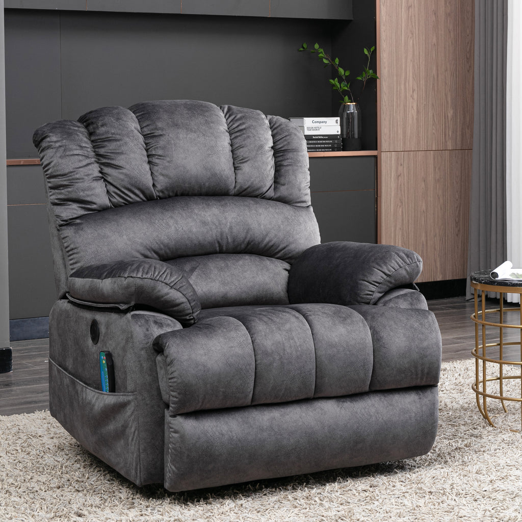 Electric Power Lift Recliner Chair Sofa With Massage And Heat For Elderly, 2 Side Pockets, USB Ports