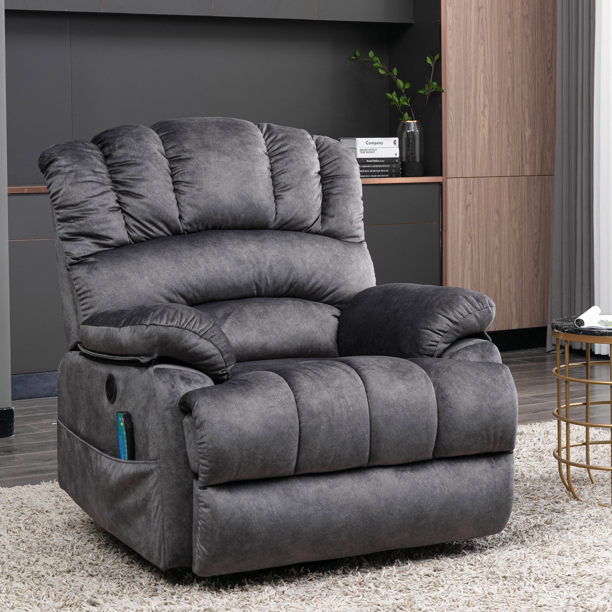 Electric Power Lift Recliner Chair Sofa With Massage And Heat For Elderly, 2 Side Pockets, USB Ports
