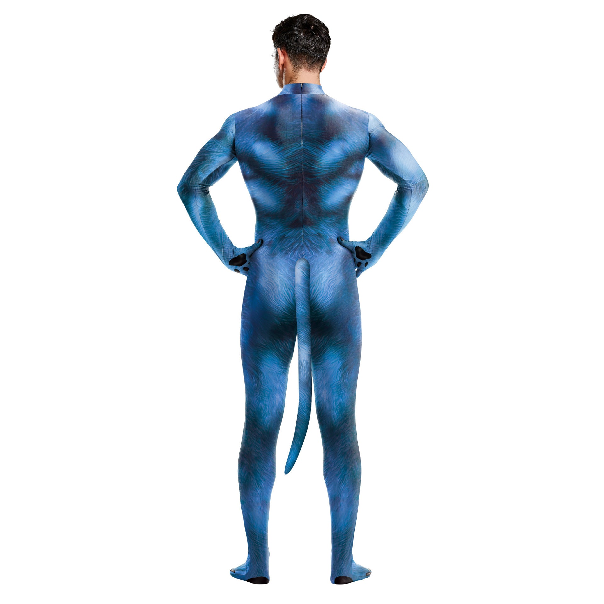 Animal Costume Blue Dog Digital Printing All-inclusive Tight Jumpsuit Performance Wear