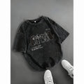 Cartoon Cat Shower Mens Loose-Fit Short-Sleeve T-Shirt