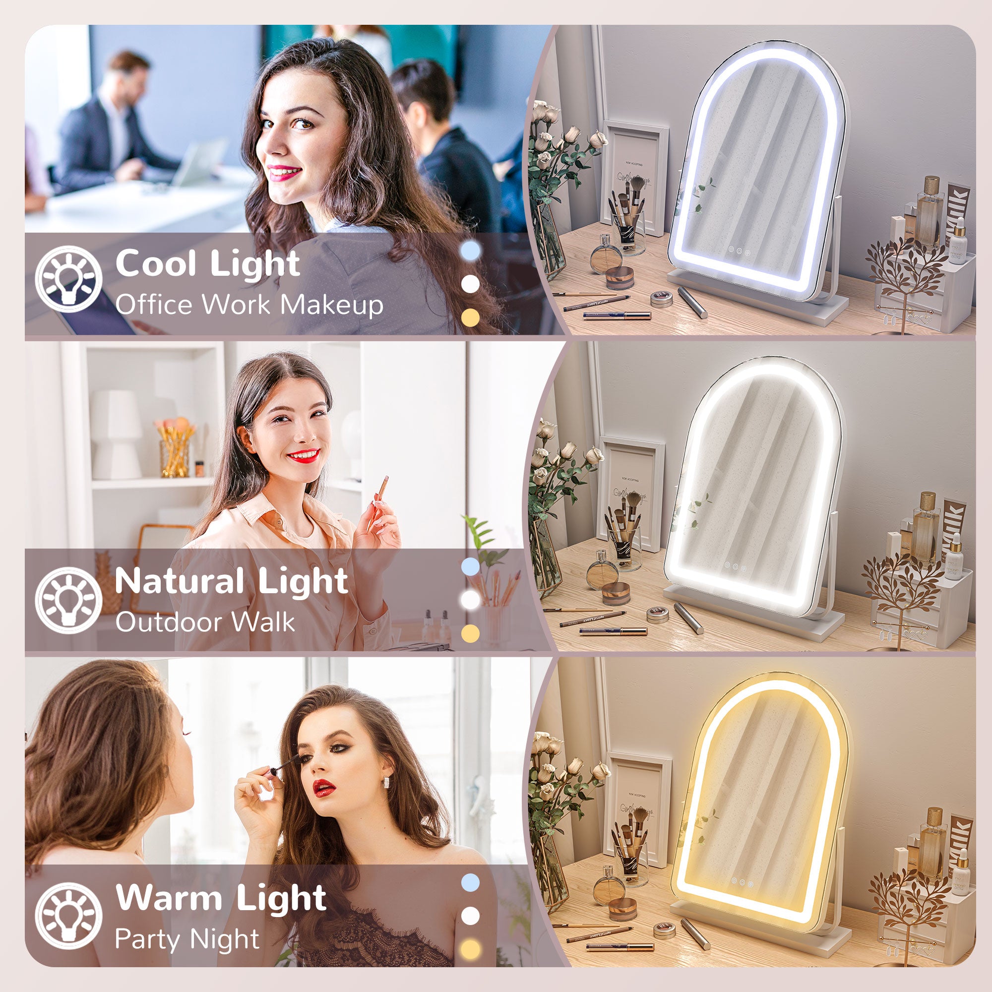 43 X 59cm LED Vanity Mirror - White