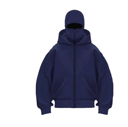 New European And American Autumn Spring Hooded Loose Cardigan Baseball Uniform Men